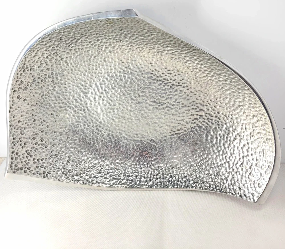 Vintage 1994 Arthur Court A&E Designs Hammered Aluminum Serving Bowl 12”